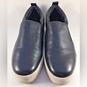 Marc Fisher Black Leather Elise Slip On Fashion Sneakers Womens Size US 6M